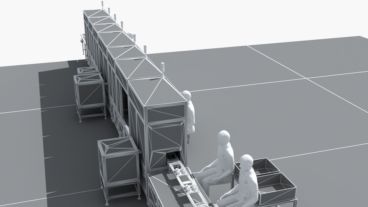 Industrial Equipment 28-Motor Automatic Assembly Production  3D model_16