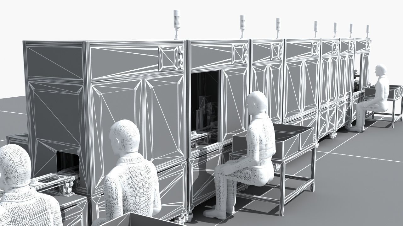 Industrial Equipment 28-Motor Automatic Assembly Production  3D model_17