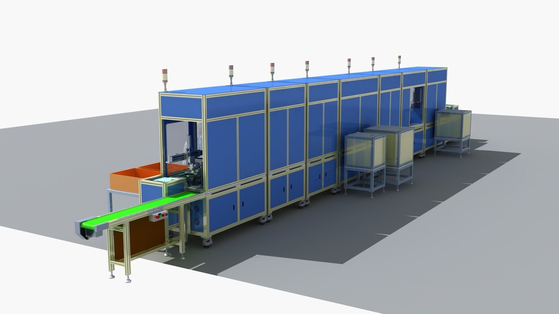 Industrial Equipment 28-Motor Automatic Assembly Production  3D model_2