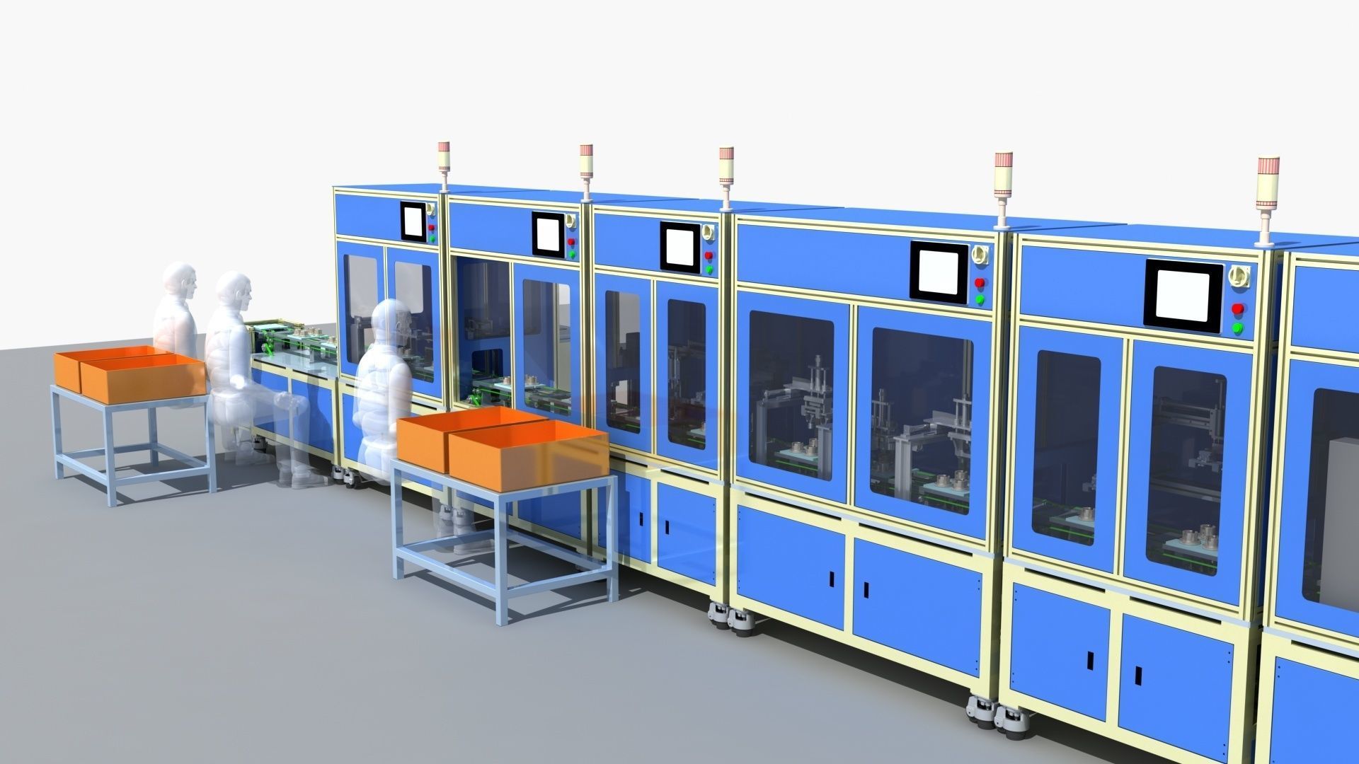 Industrial Equipment 28-Motor Automatic Assembly Production  3D model_7