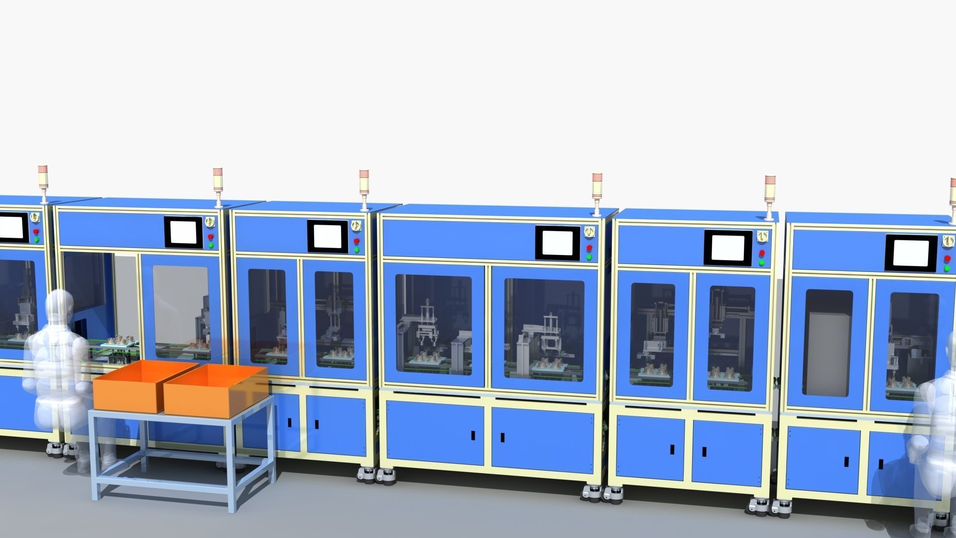 Industrial Equipment 28-Motor Automatic Assembly Production  3D model_4