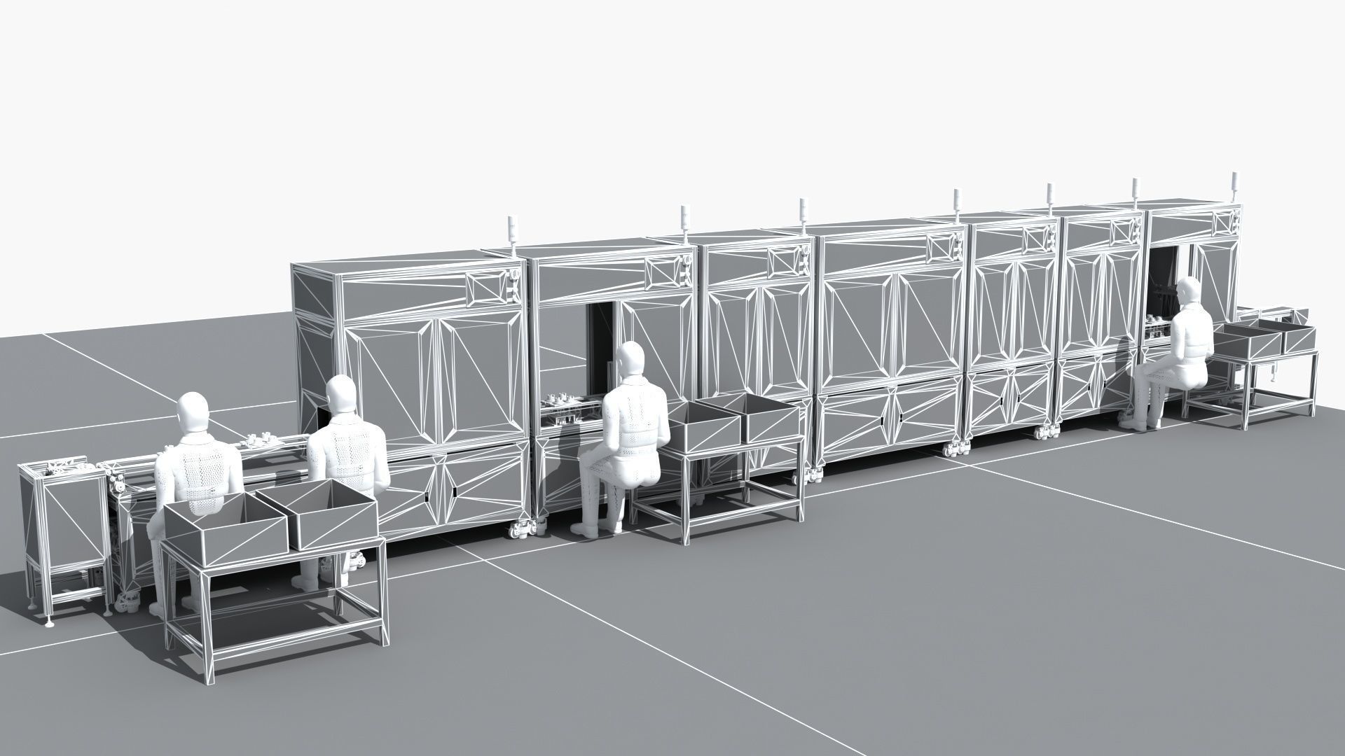 Industrial Equipment 28-Motor Automatic Assembly Production  3D model_11