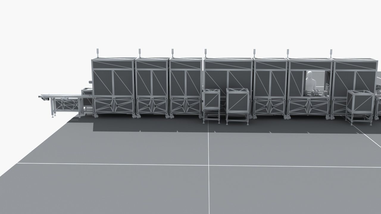 Industrial Equipment 28-Motor Automatic Assembly Production  3D model_13