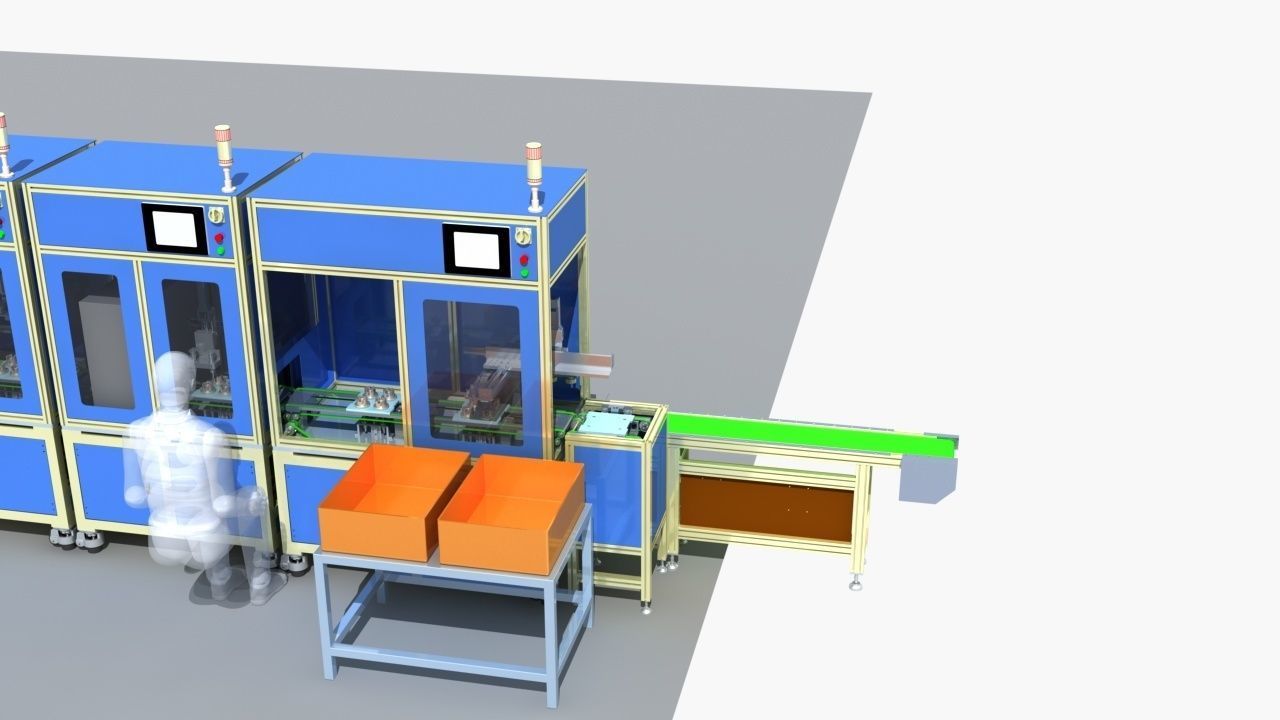 Industrial Equipment 28-Motor Automatic Assembly Production  3D model_6