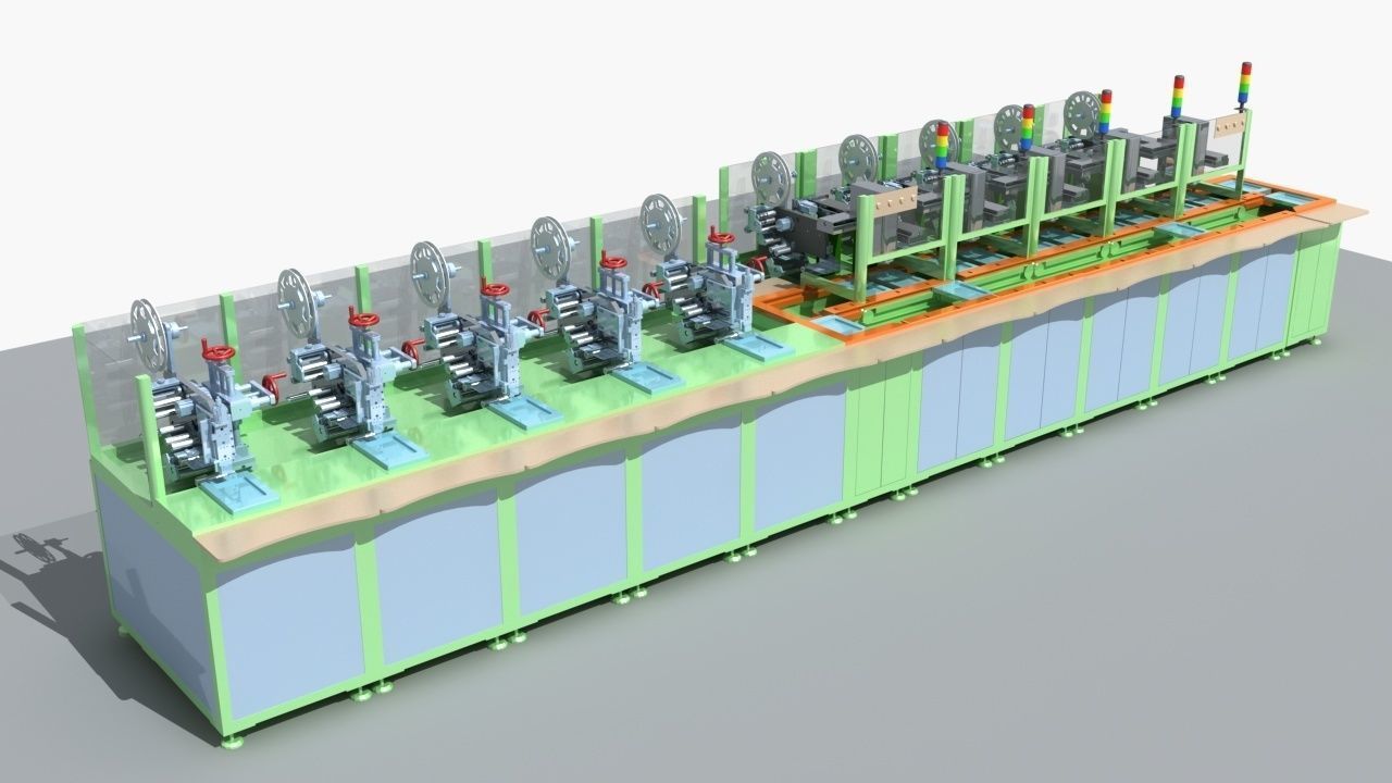 Industrial Equipment 29 - Automatic Labeling Production  3D model_16