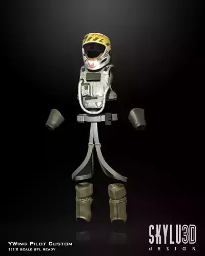 YWing Props Helmet and Figure Custom Bundle STL Files 3D print model