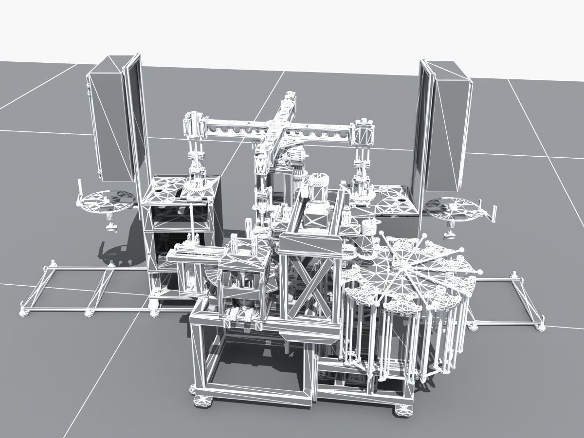 Industrial Equipment 33 - Multi Station Dual Turntable  3D model_13