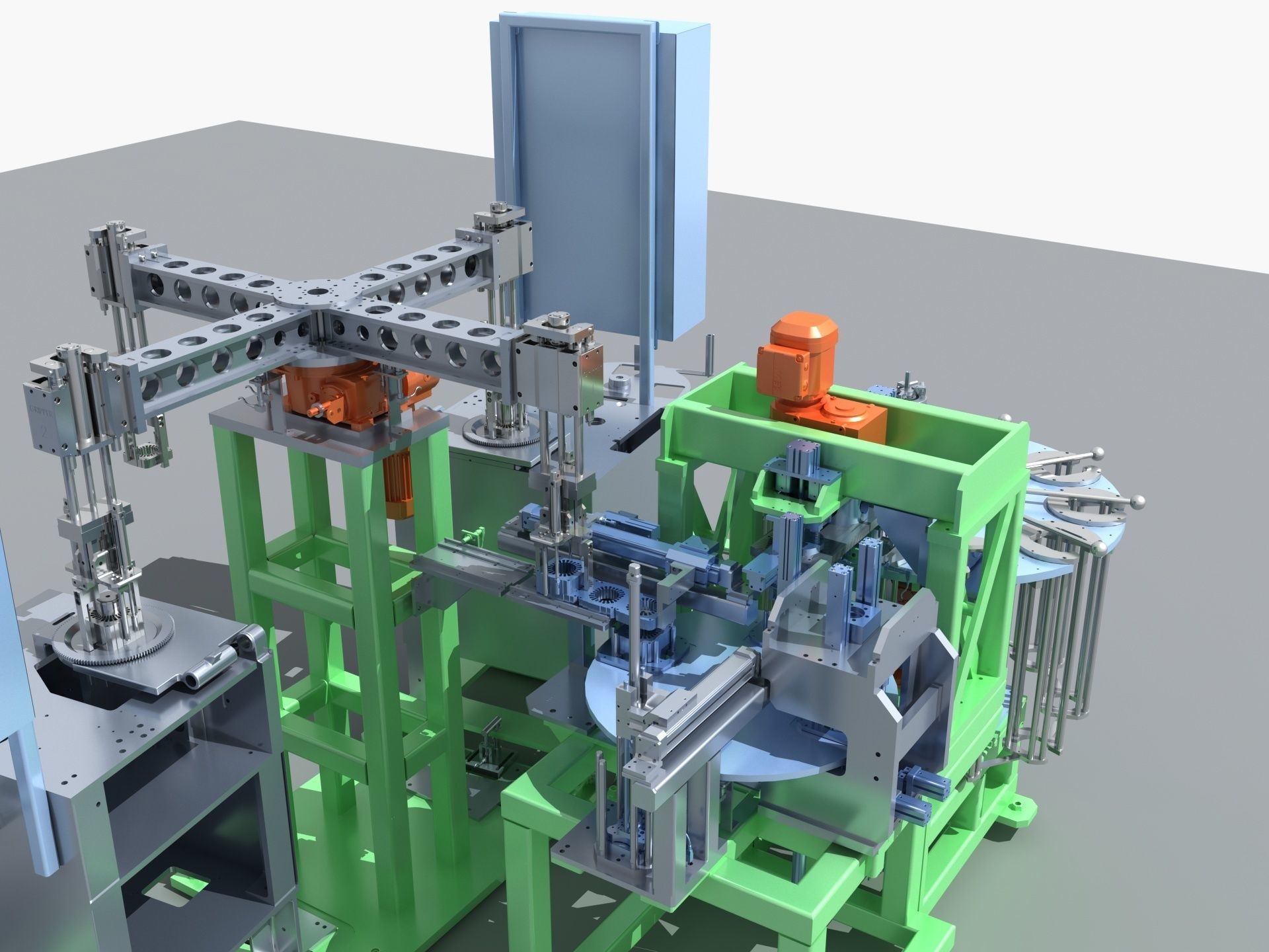 Industrial Equipment 33 - Multi Station Dual Turntable  3D model_5