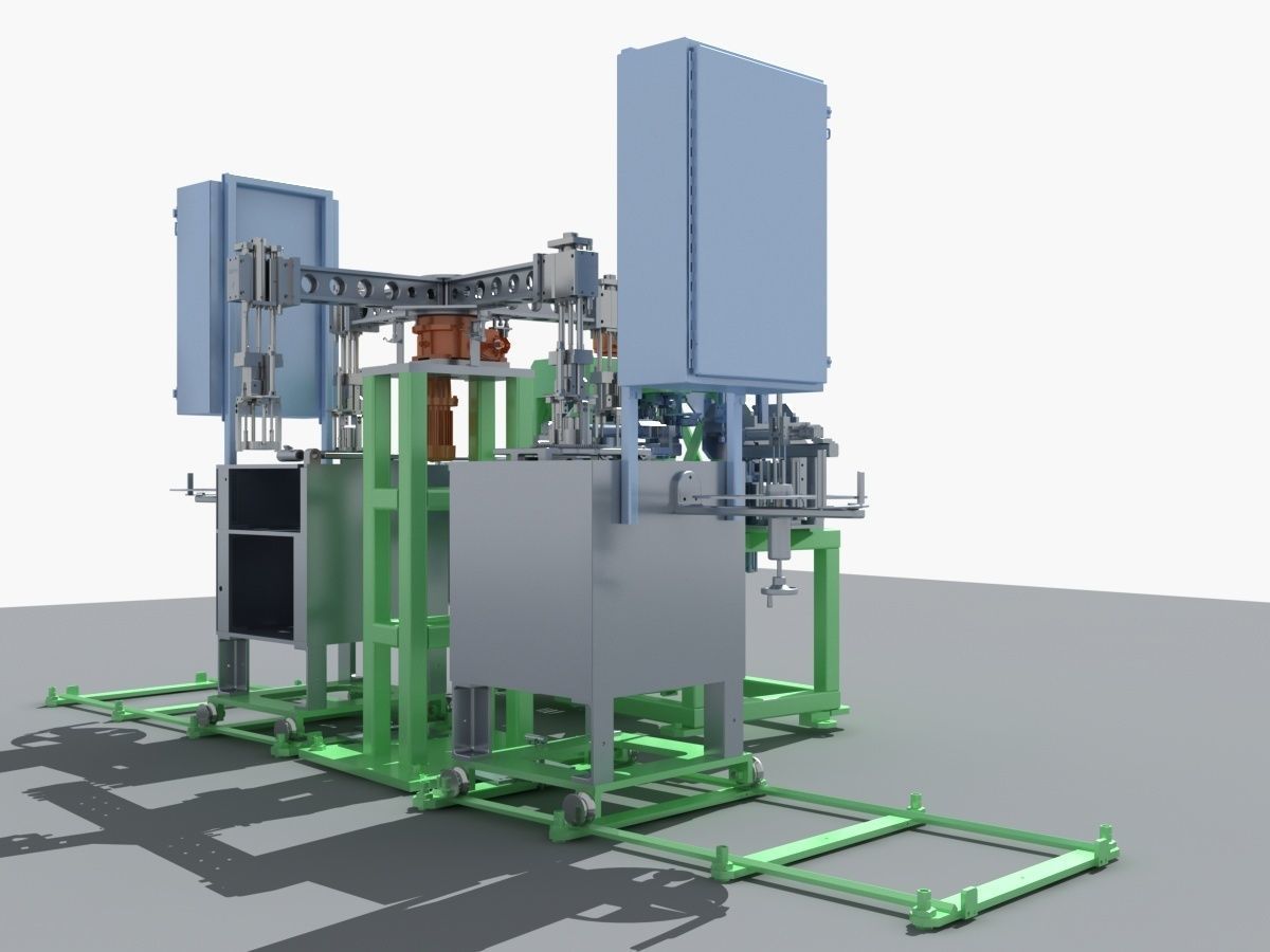 Industrial Equipment 33 - Multi Station Dual Turntable  3D model_7