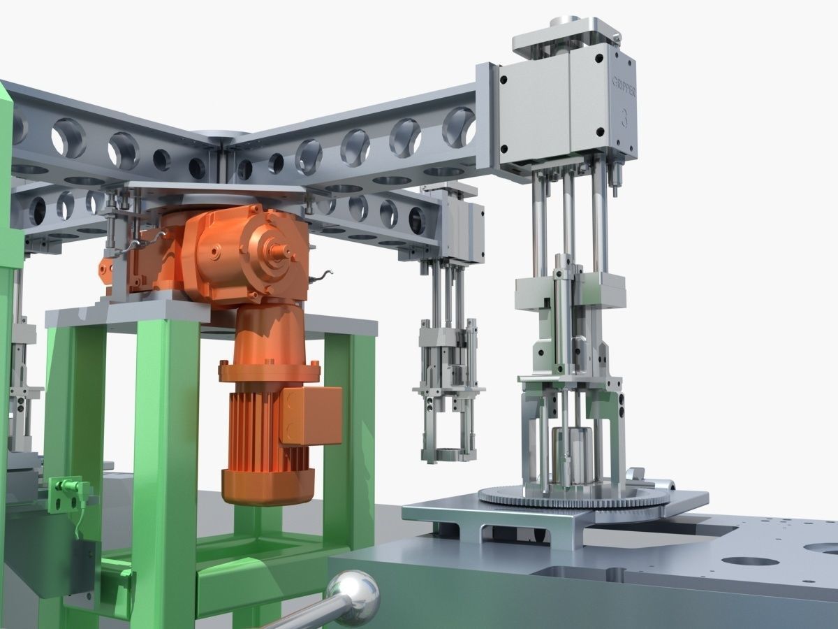 Industrial Equipment 33 - Multi Station Dual Turntable  3D model_11