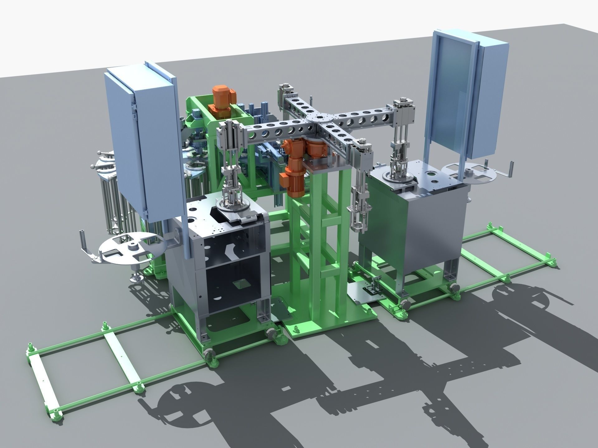 Industrial Equipment 33 - Multi Station Dual Turntable  3D model_2