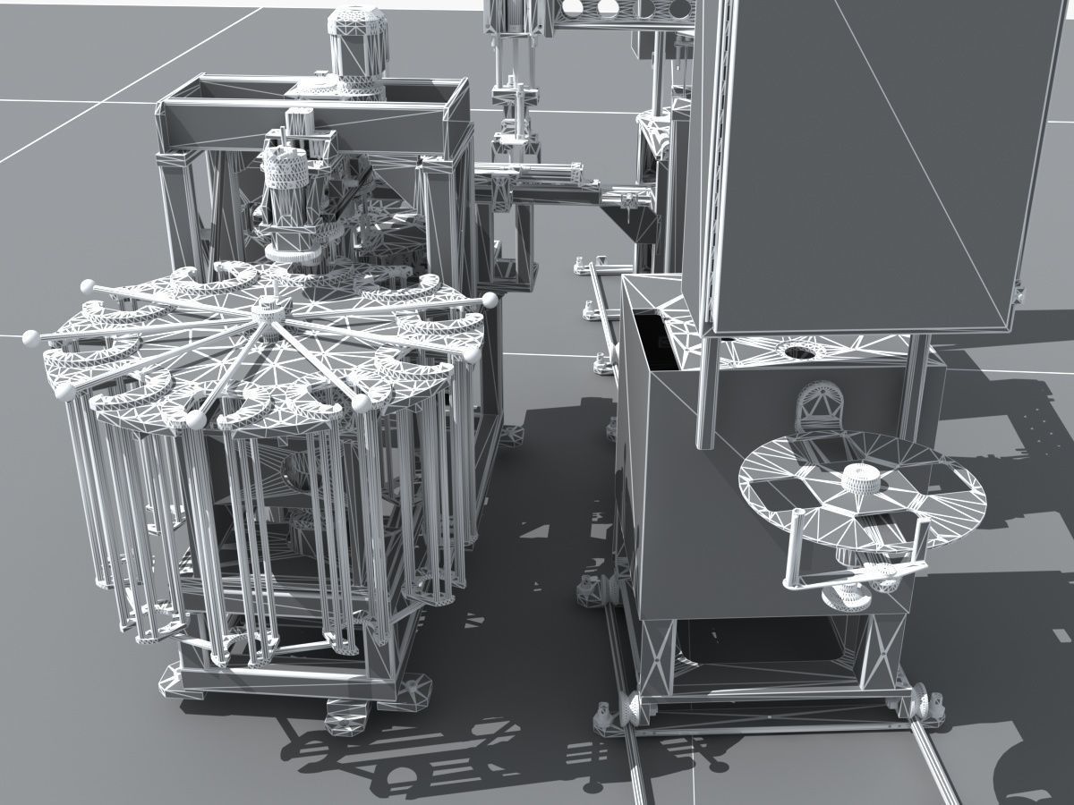 Industrial Equipment 33 - Multi Station Dual Turntable  3D model_15