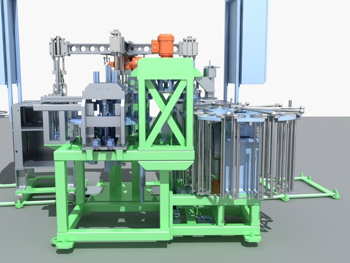 Industrial Equipment 33 - Multi Station Dual Turntable  3D model_6