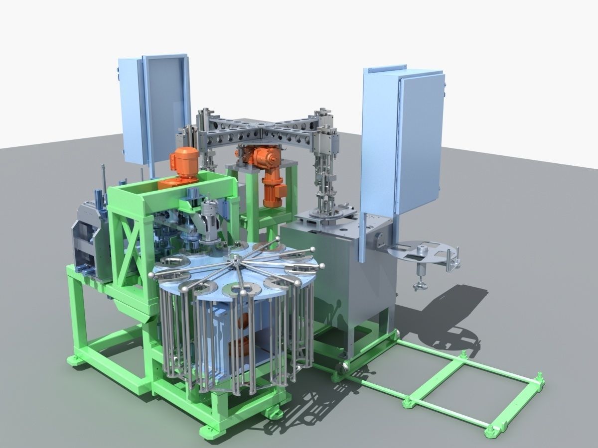 Industrial Equipment 33 - Multi Station Dual Turntable  3D model_1