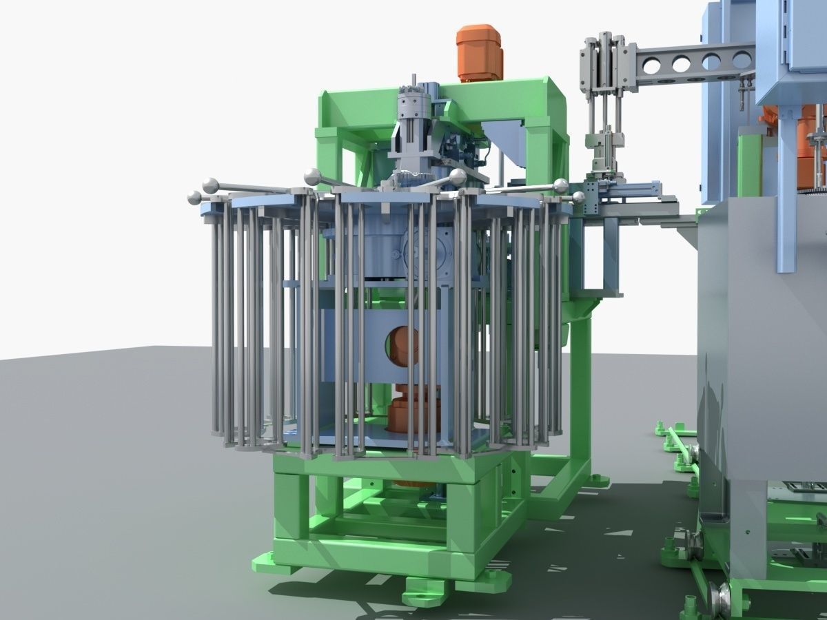 Industrial Equipment 33 - Multi Station Dual Turntable  3D model_10