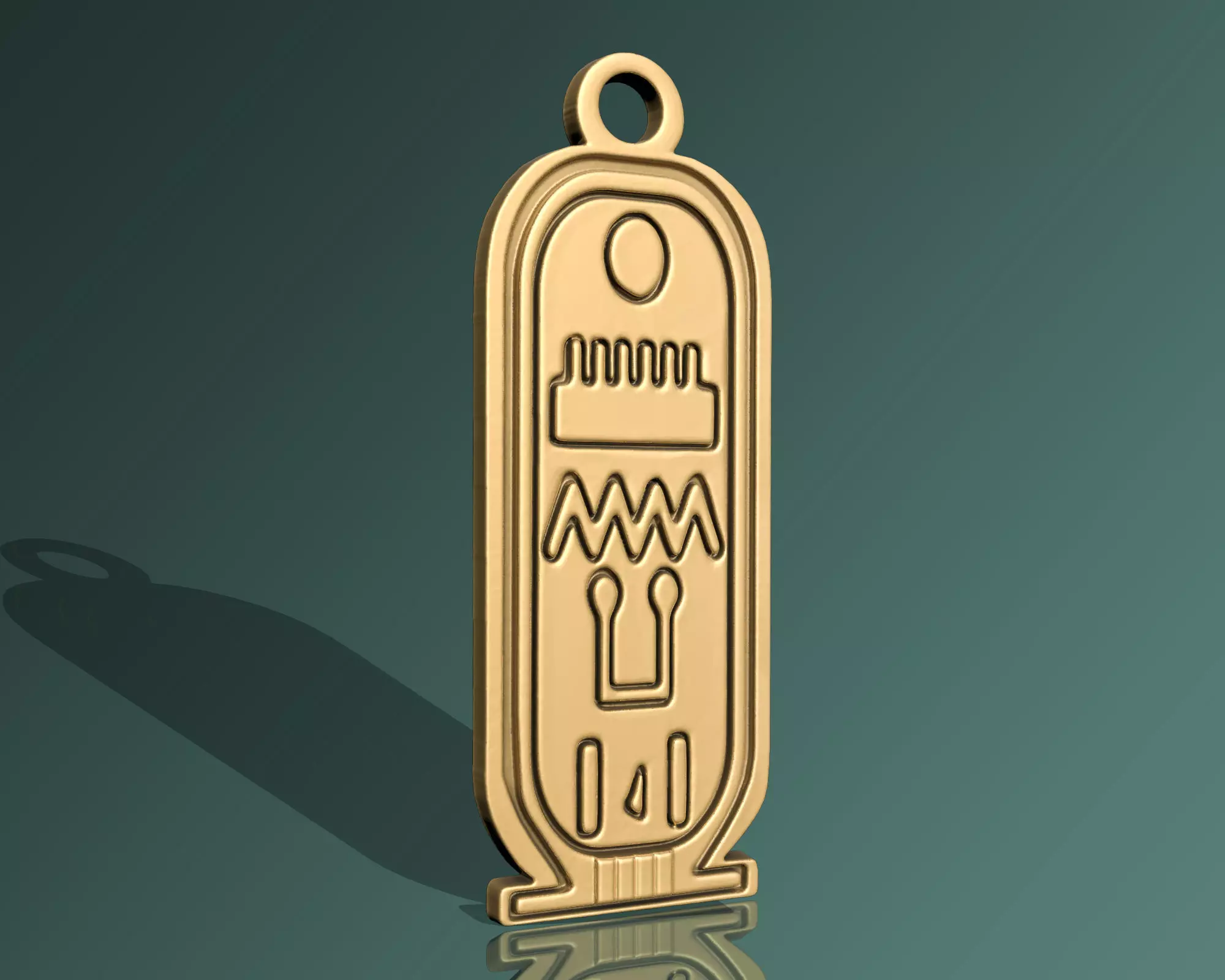 Cartouch Ancient Pendant artifact egyption Pharaonic 3D print model