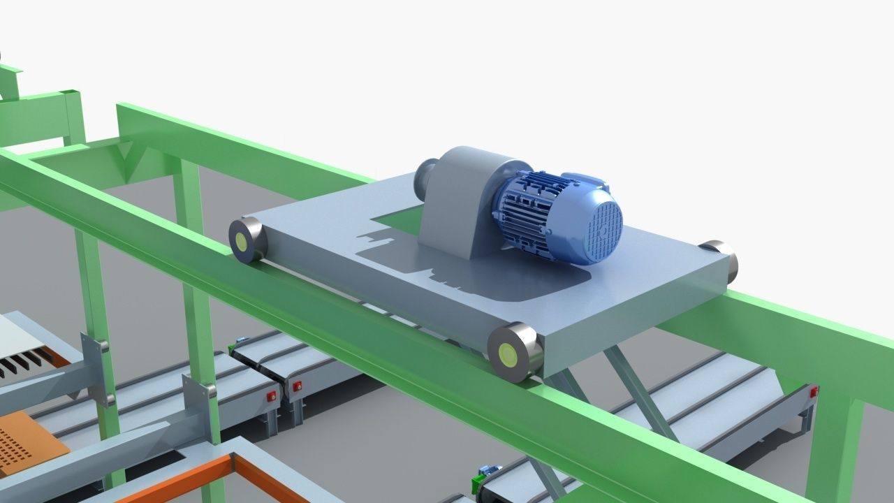 Industrial Equipment 35 - Pallet Stacker Assembly Line 3D model_9