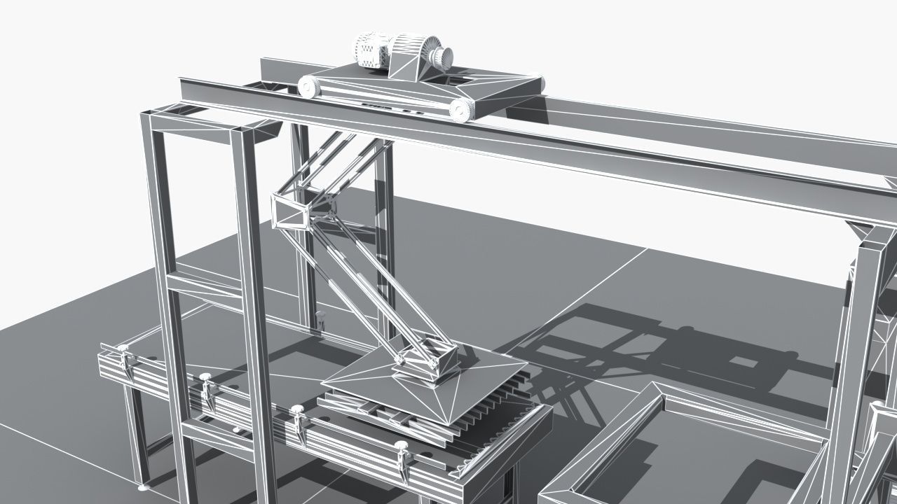 Industrial Equipment 35 - Pallet Stacker Assembly Line 3D model_14