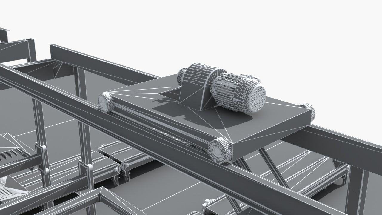Industrial Equipment 35 - Pallet Stacker Assembly Line 3D model_15