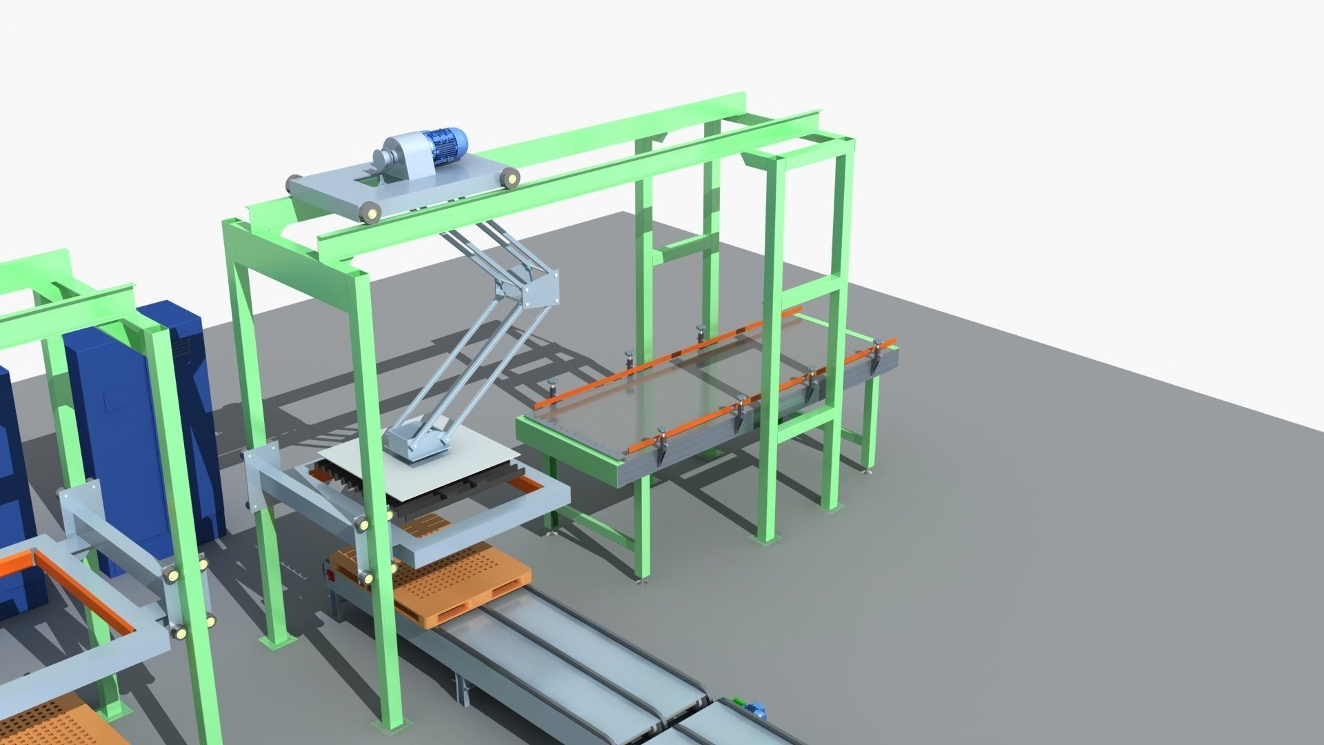 Industrial Equipment 35 - Pallet Stacker Assembly Line 3D model_3