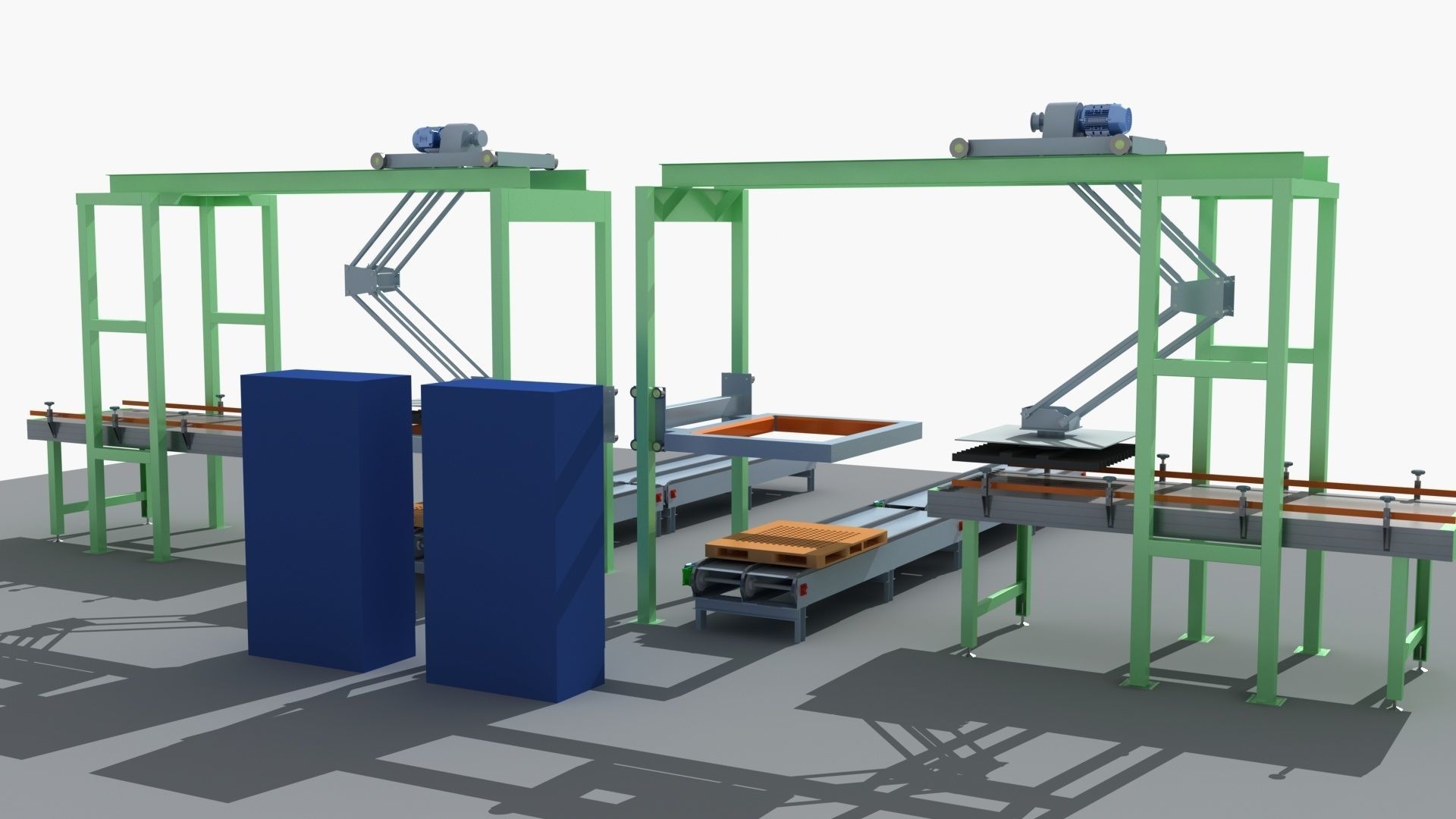 Industrial Equipment 35 - Pallet Stacker Assembly Line 3D model_5