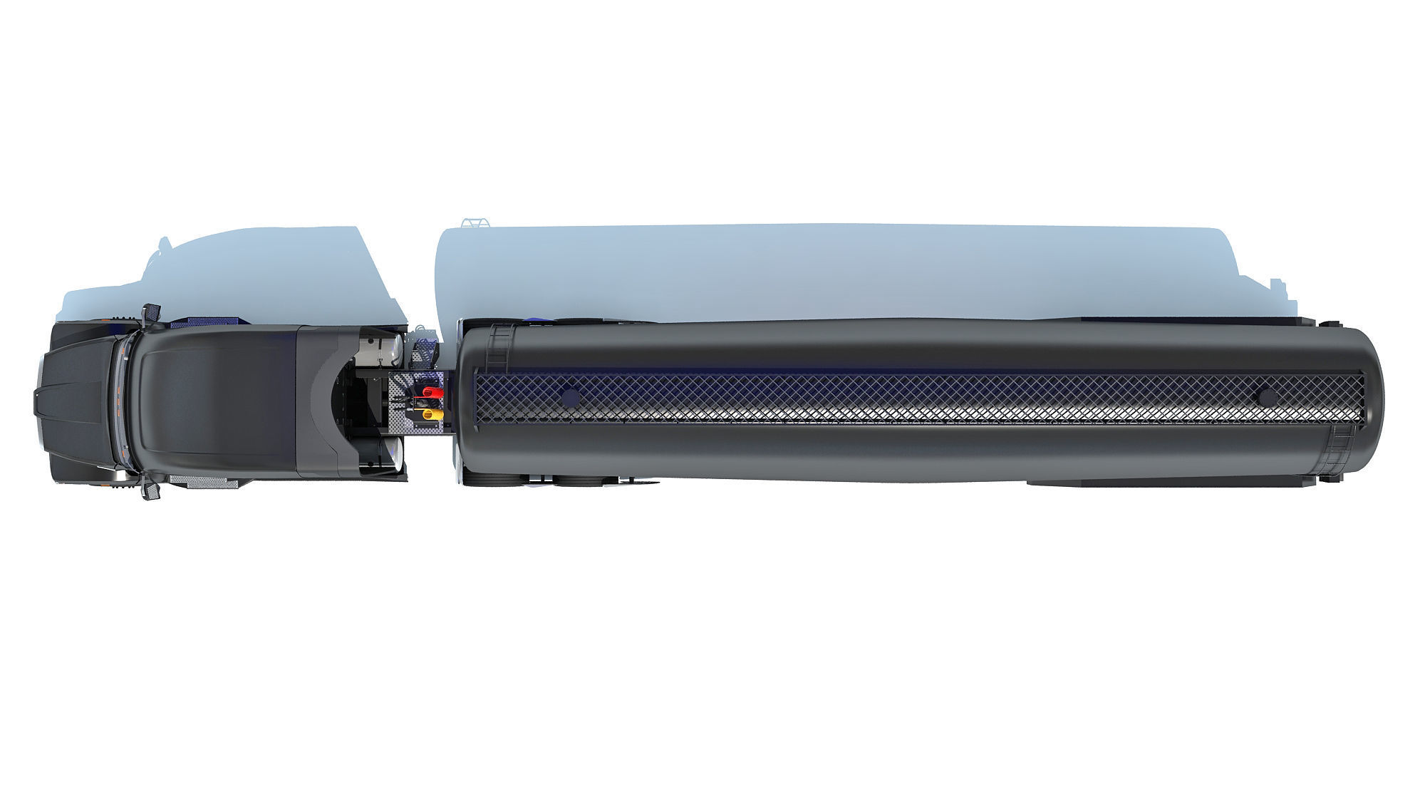 Truck with Tank Trailer 3D model_11
