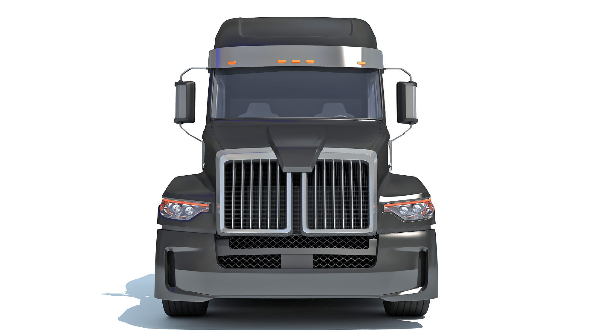 Truck with Tank Trailer 3D model_10