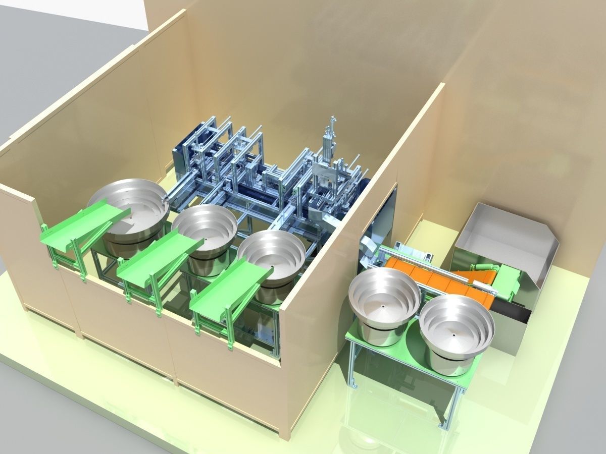 Industrial Equipment 37 - Automatic Assembly Line 3D model_1