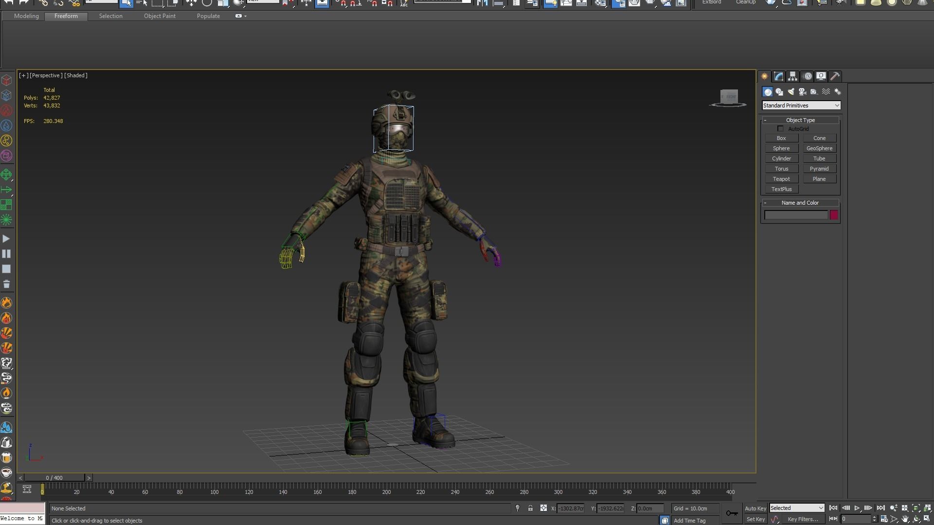 ARMY SUIT Low-poly 3D model_7