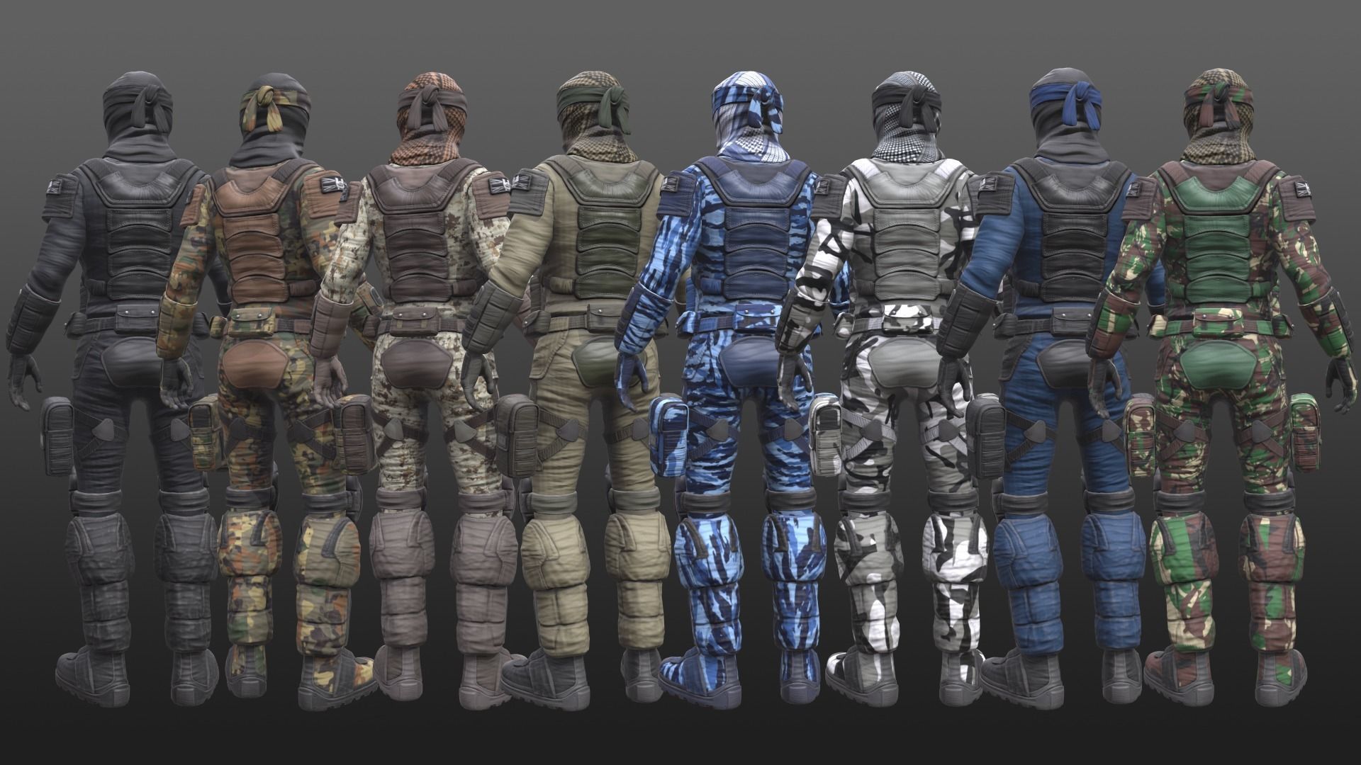 ARMY SUIT Low-poly 3D model_6