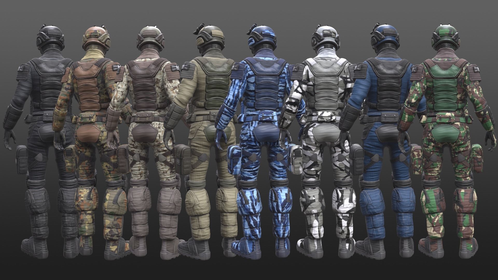 ARMY SUIT Low-poly 3D model_5