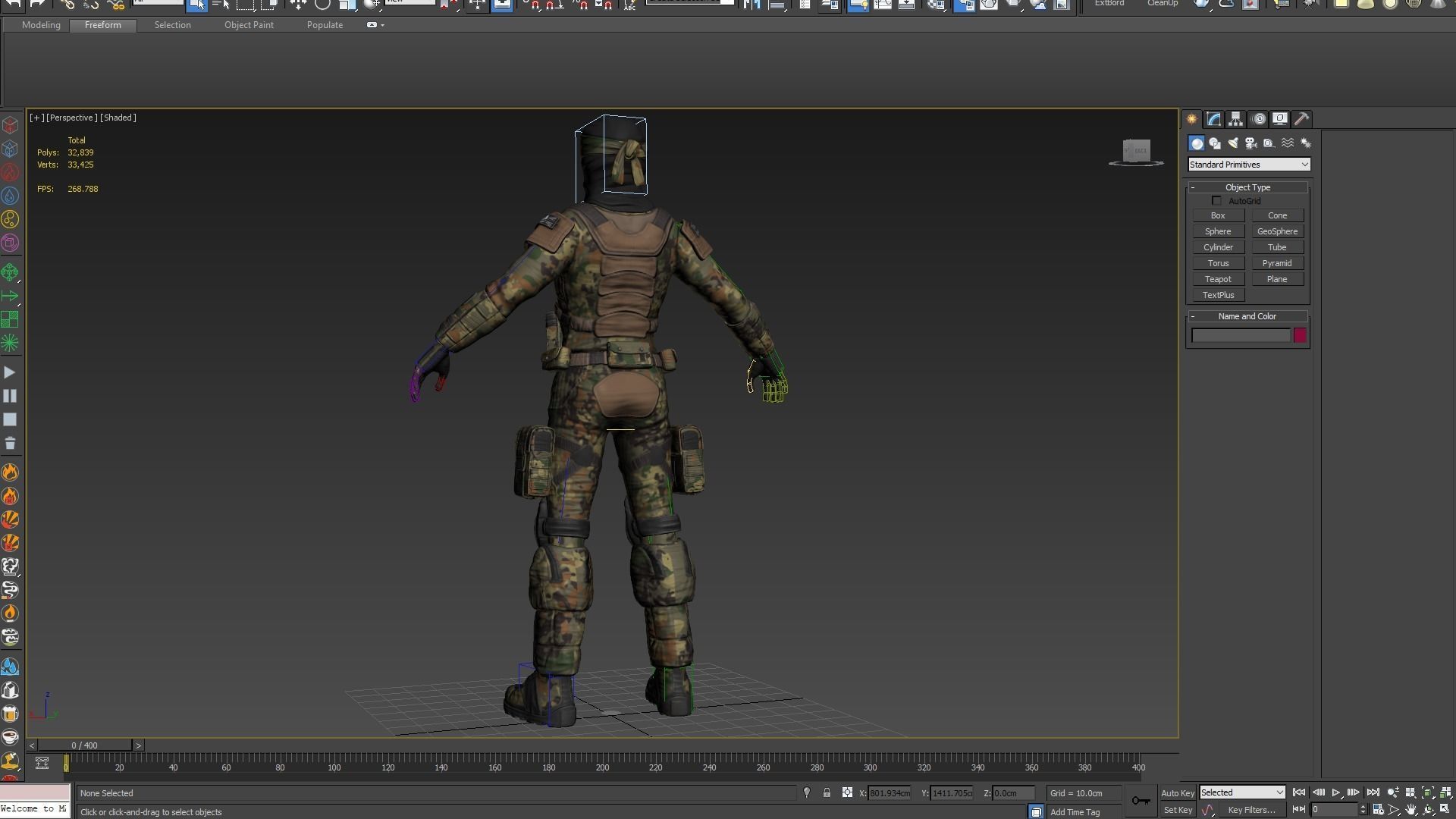 ARMY SUIT Low-poly 3D model_9