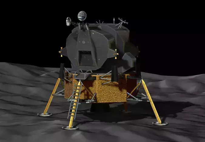 Lunar Module Apollo 11 STL-OBJ files for 3D printers 3D print model