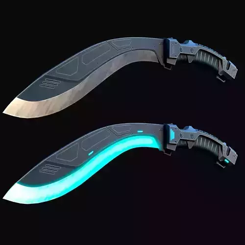 Cyberpunk Kukri Knife