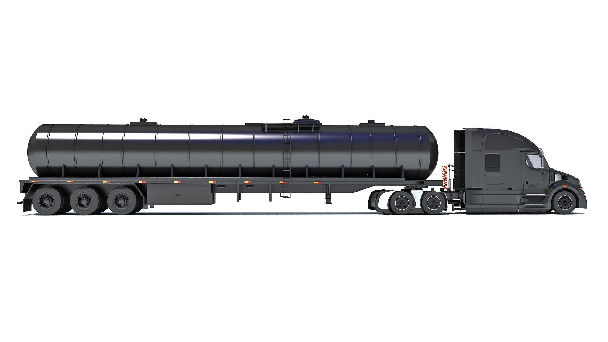 Truck with Tank Semitrailer 3D model_5