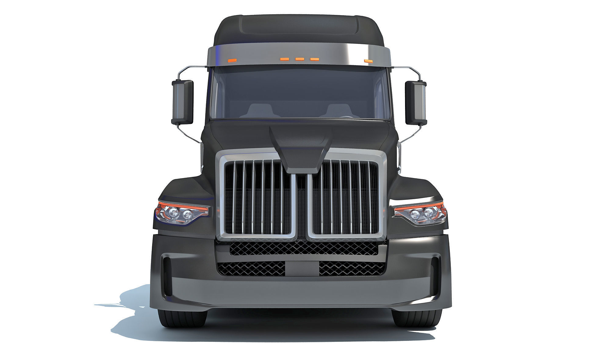 Truck with Tank Semitrailer 3D model_10