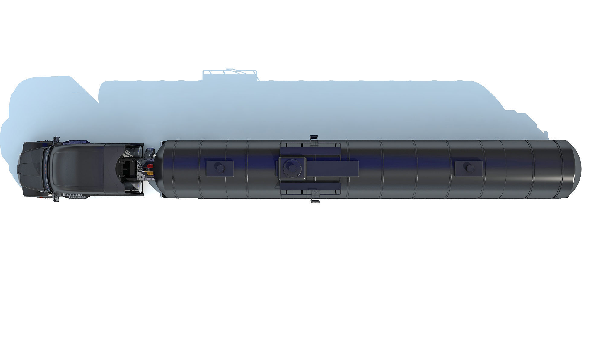Truck with Tank Semitrailer 3D model_11