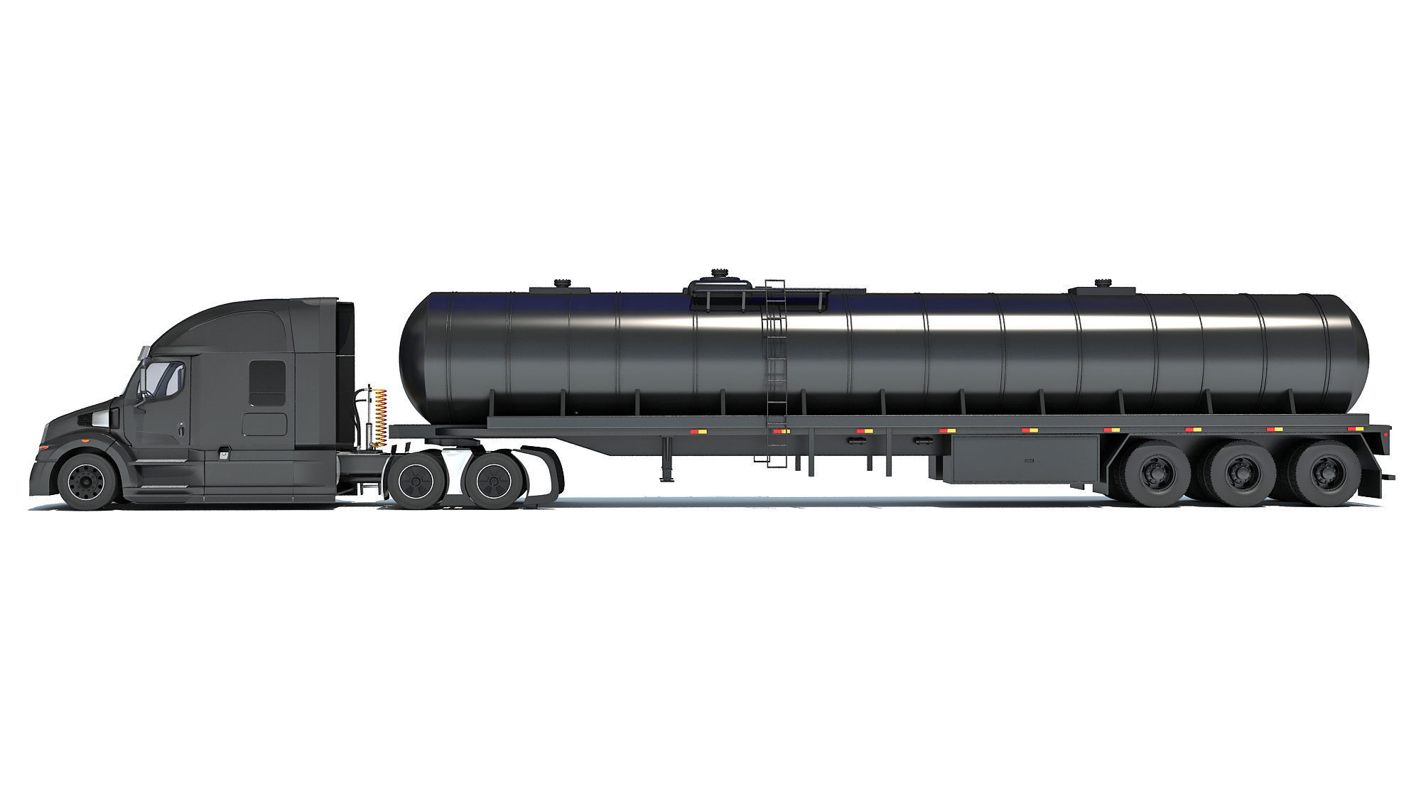 Truck with Tank Semitrailer 3D model_1