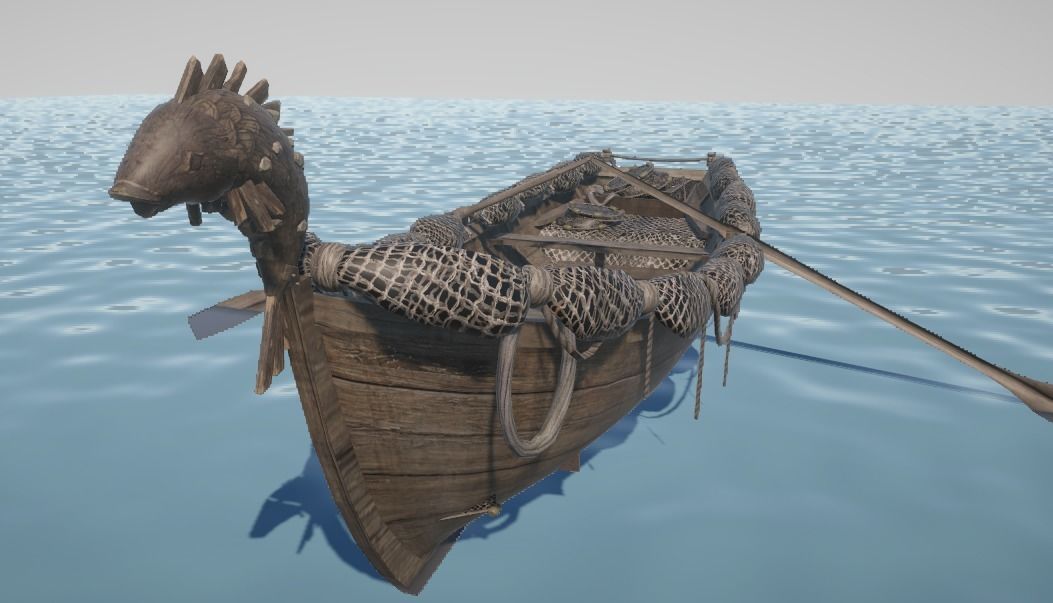 Boat With Animations Low-poly 3D model_2