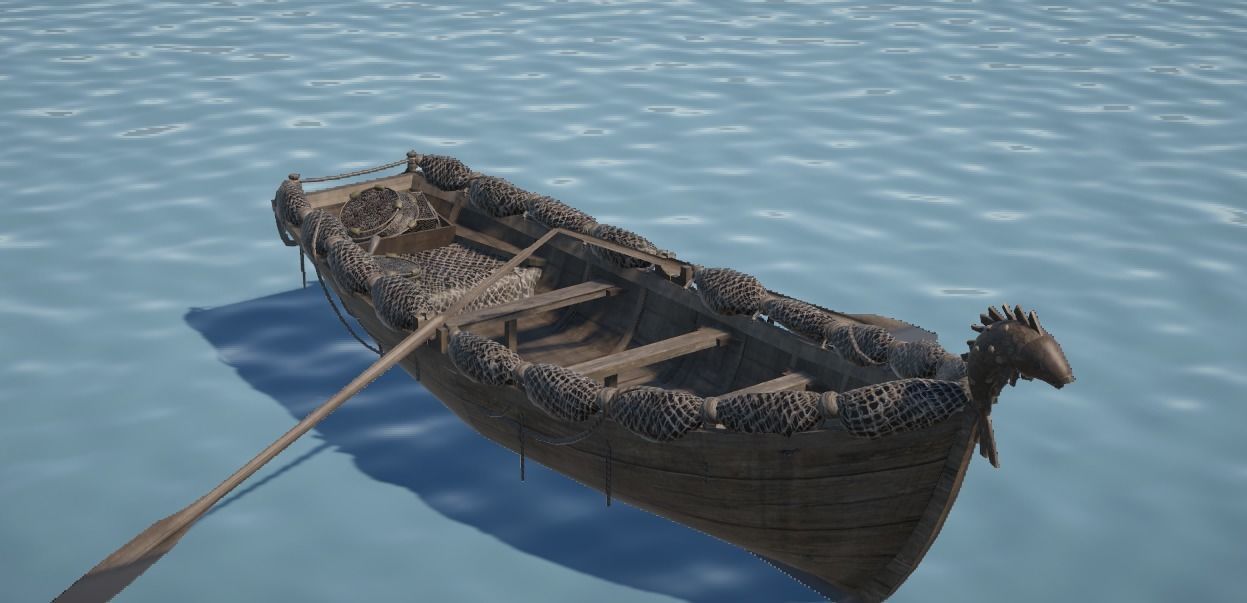 Boat With Animations Low-poly 3D model_4