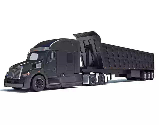 Truck with Tipper Trailer 3D model