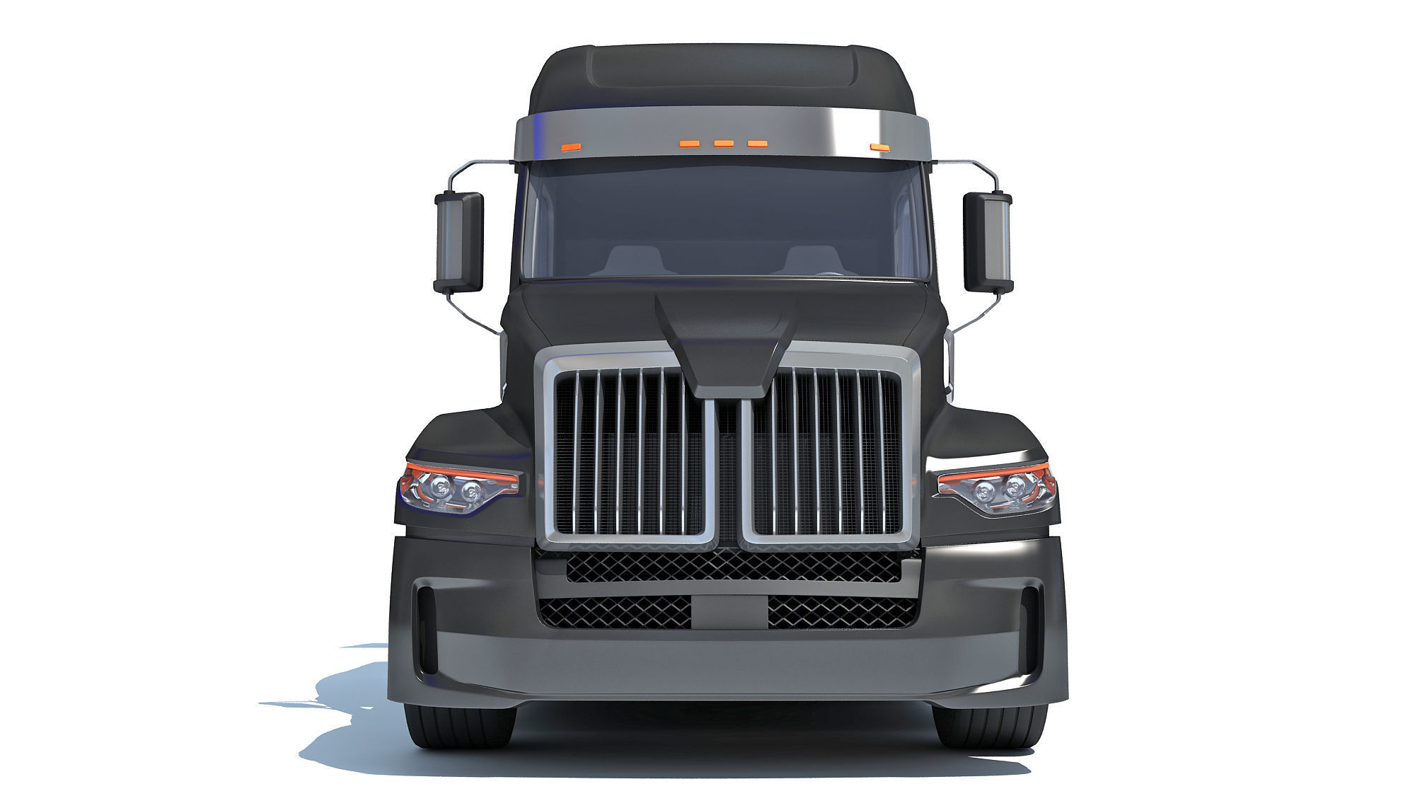 Truck with Tipper Trailer 3D model_10