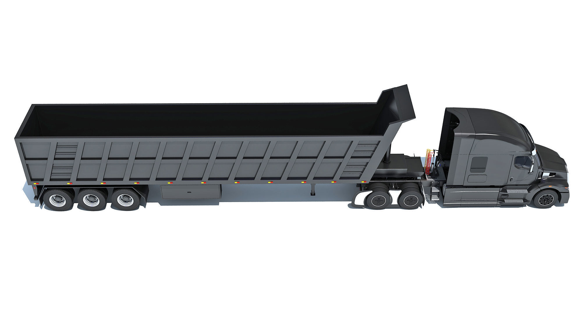 Truck with Tipper Trailer 3D model_6