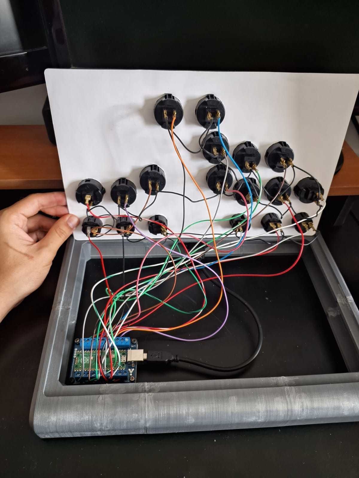 Case ARCADE CONTROLLER joystick or hitbox 3D print model_3