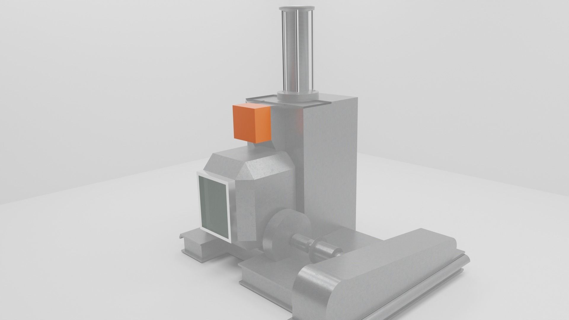 Rubber Mixing Machine Low-poly 3D model_1