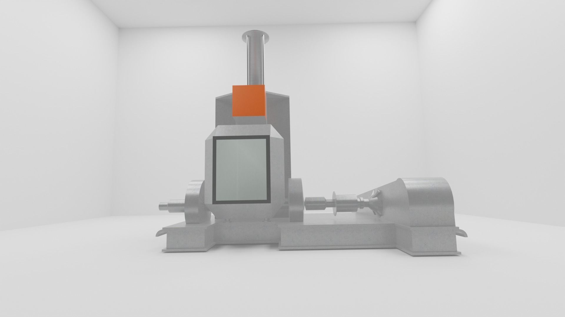Rubber Mixing Machine Low-poly 3D model_2