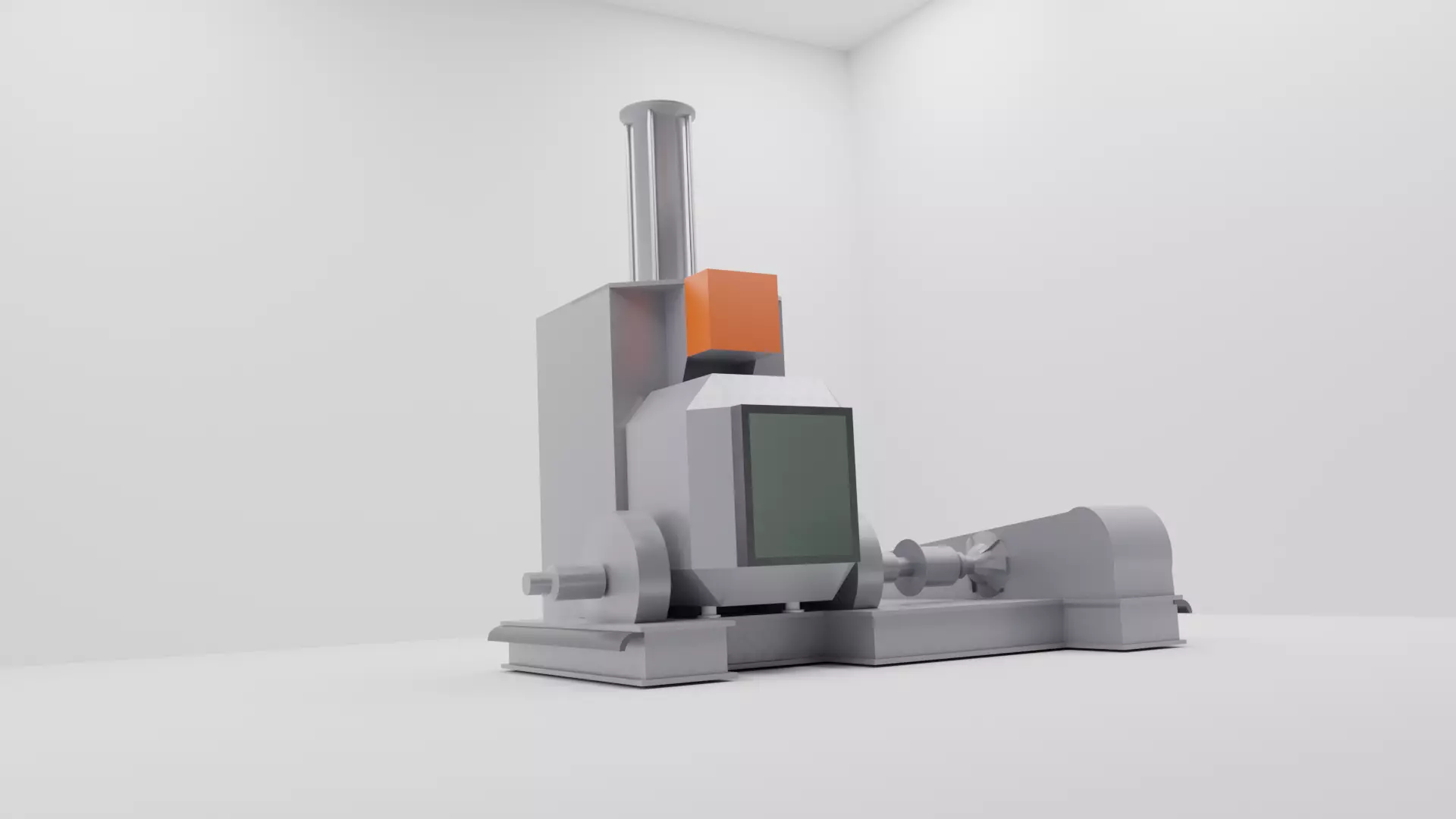 Rubber Mixing Machine Low-poly 3D model_0