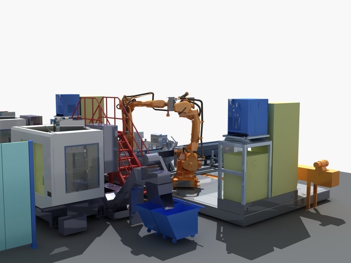 Industrial Equipment 27 - Automated Production Line for  3D model_8