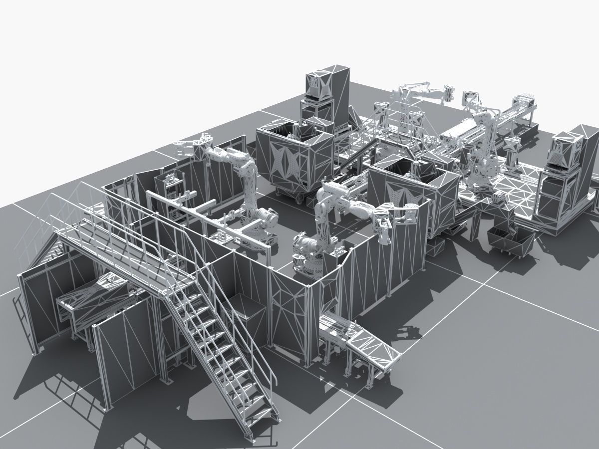 Industrial Equipment 27 - Automated Production Line for  3D model_13