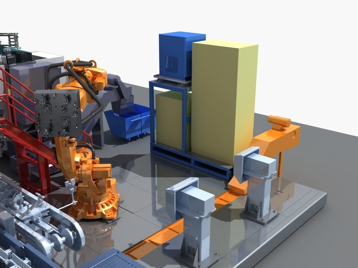 Industrial Equipment 27 - Automated Production Line for  3D model_10